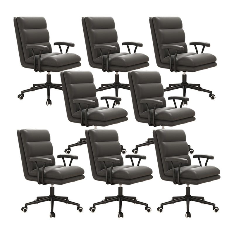 Modern Padded Arms Office Chair No Distressing Ergonomic Desk Chair with Wheels