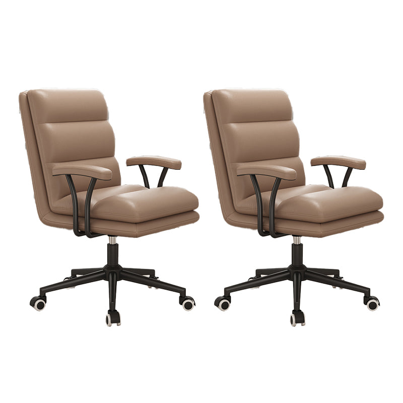 Modern Padded Arms Office Chair No Distressing Ergonomic Desk Chair with Wheels