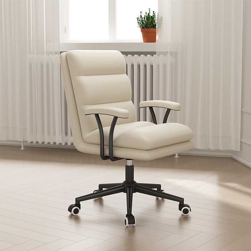 Modern Padded Arms Office Chair No Distressing Ergonomic Desk Chair with Wheels