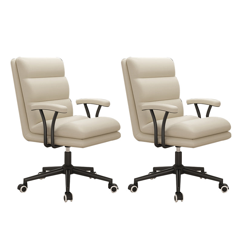 Modern Padded Arms Office Chair No Distressing Ergonomic Desk Chair with Wheels