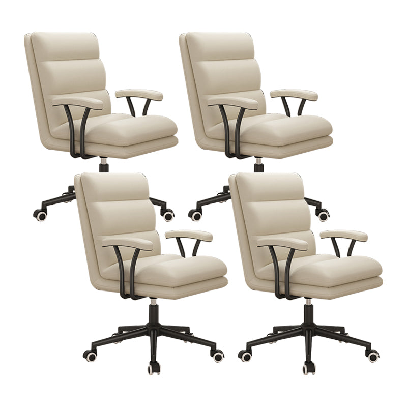 Modern Padded Arms Office Chair No Distressing Ergonomic Desk Chair with Wheels