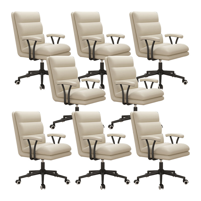 Modern Padded Arms Office Chair No Distressing Ergonomic Desk Chair with Wheels