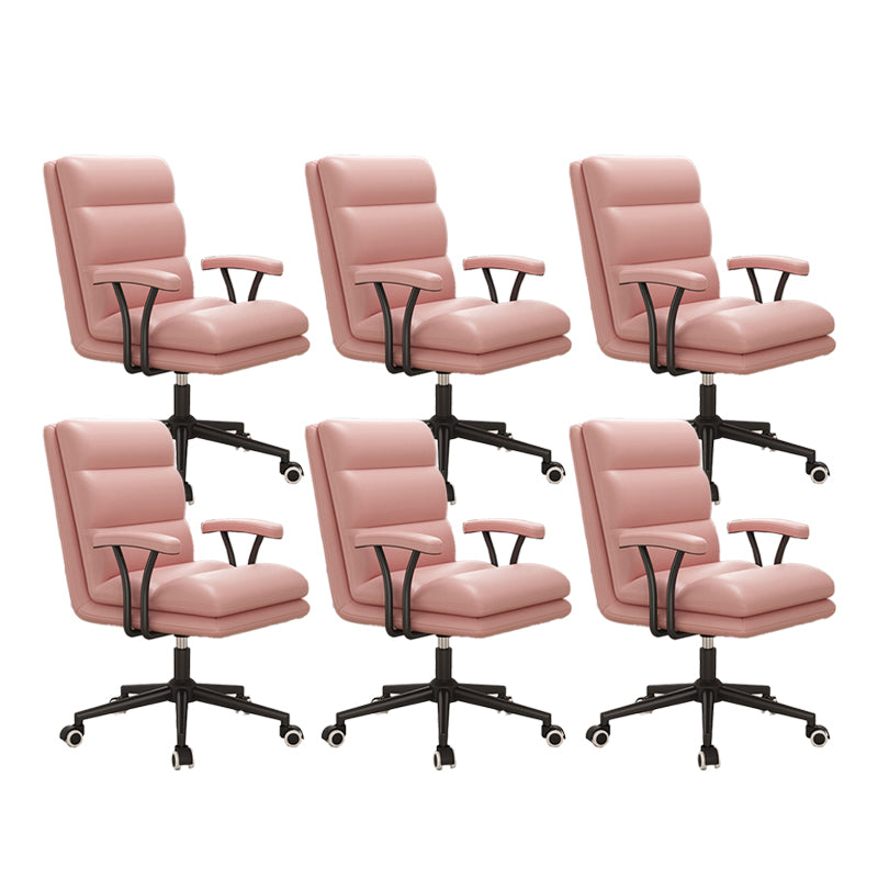 Modern Padded Arms Office Chair No Distressing Ergonomic Desk Chair with Wheels