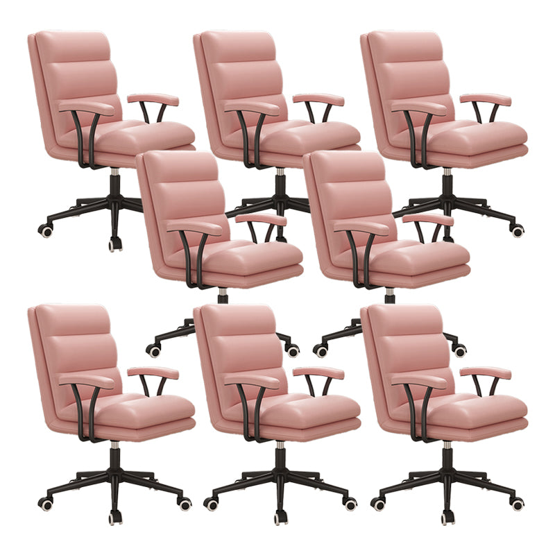 Modern Padded Arms Office Chair No Distressing Ergonomic Desk Chair with Wheels