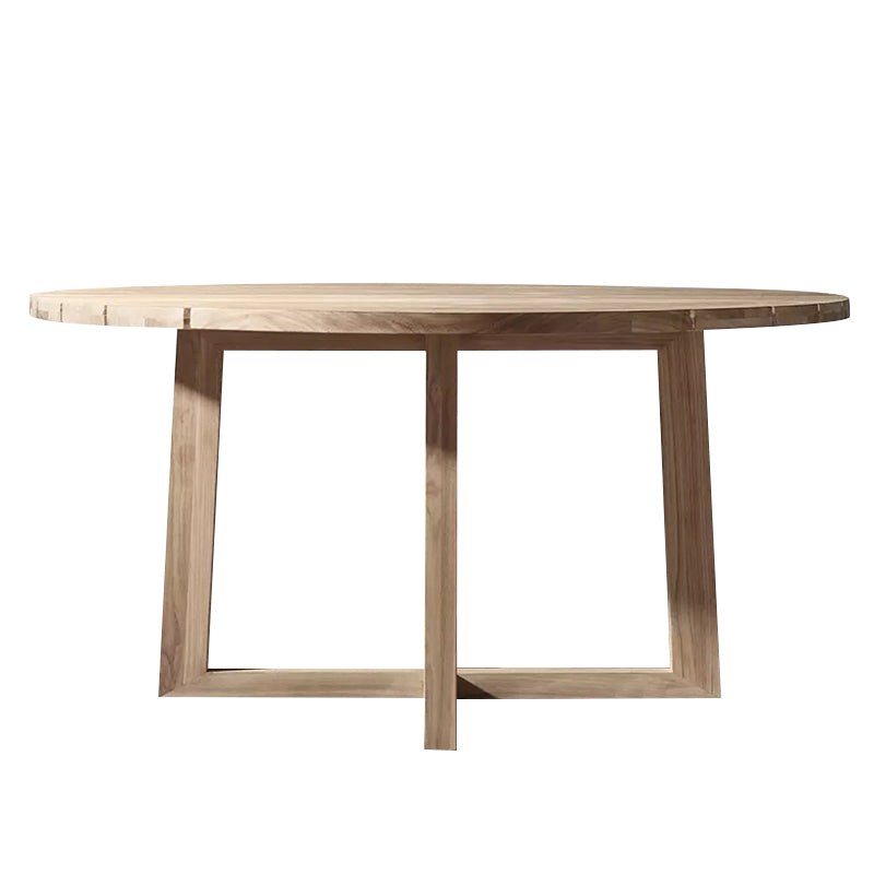 Teak Wood Dining Table Mildew Resistant Solid Wood Patio Table