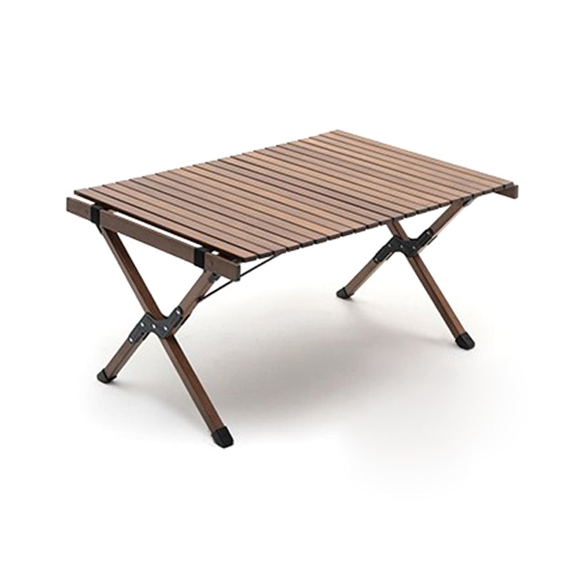 Industrial Beech Wood Folding Table Outdoor Solid Wood Camping Table