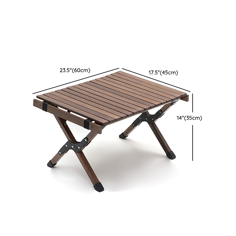 Industrial Beech Wood Folding Table Outdoor Solid Wood Camping Table