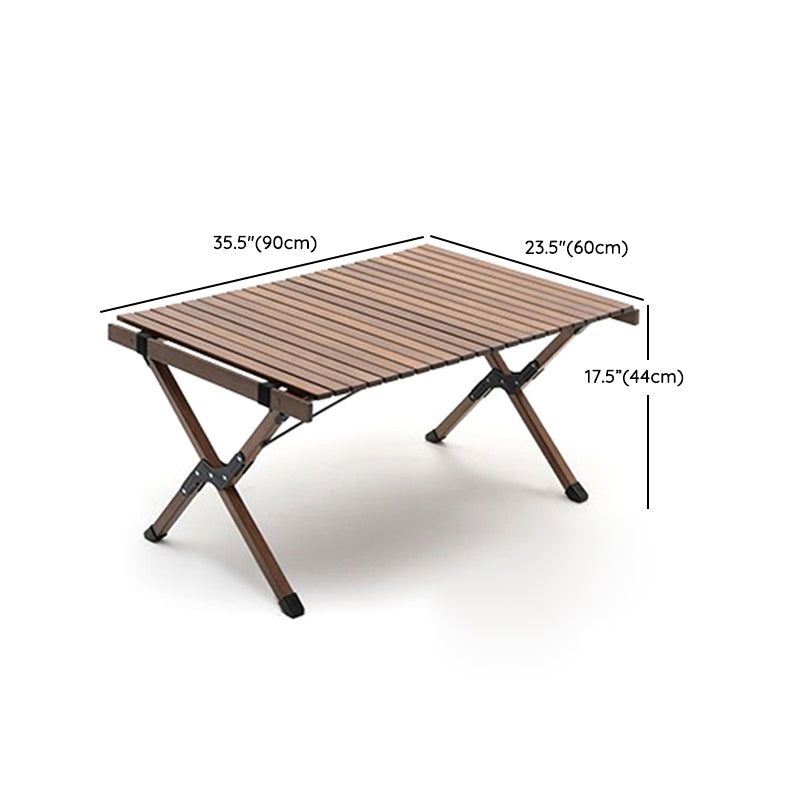 Industrial Beech Wood Folding Table Outdoor Solid Wood Camping Table