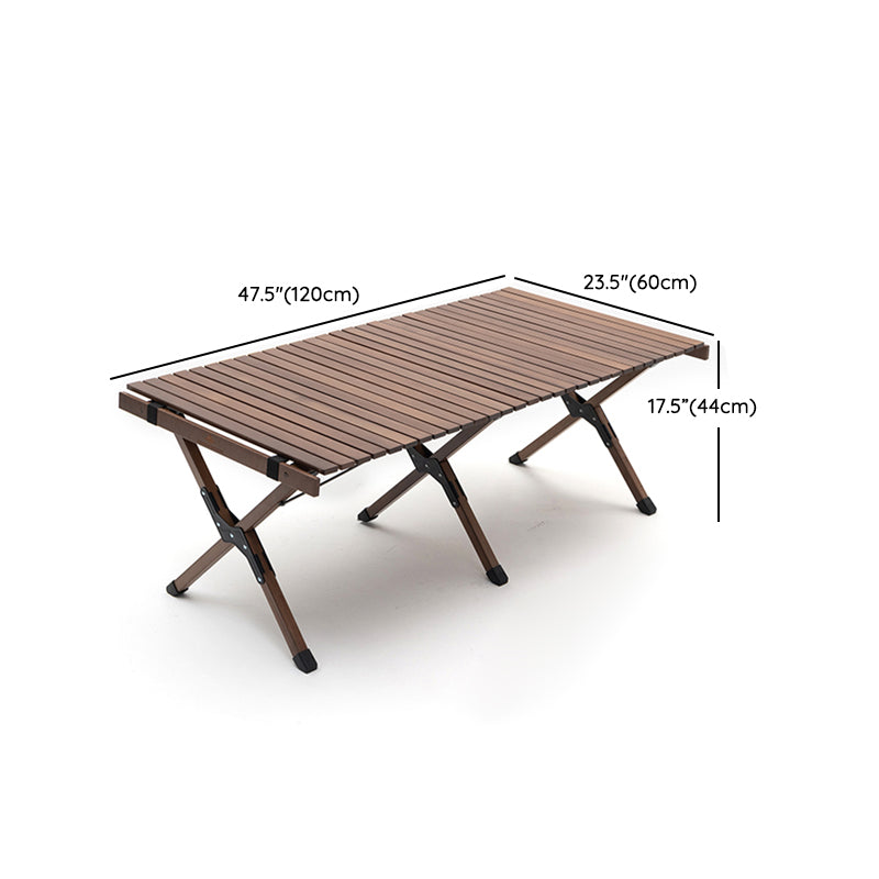 Industrial Beech Wood Folding Table Outdoor Solid Wood Camping Table