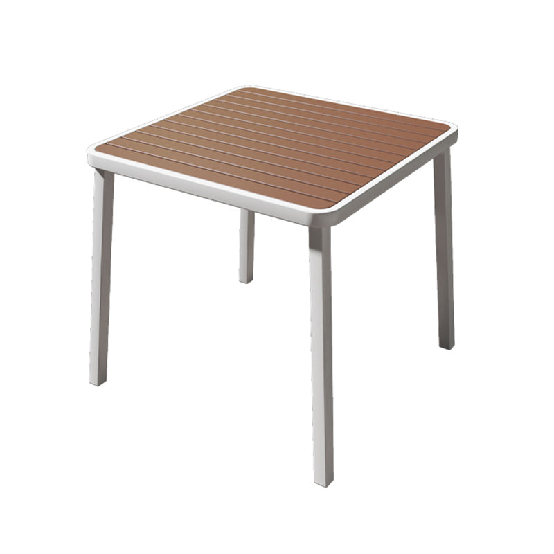 Outdoor Contemporary Coffee Table Metal Frame Rectangle  Dining Table