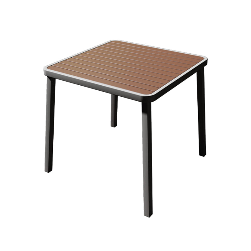 Outdoor Contemporary Coffee Table Metal Frame Rectangle  Dining Table