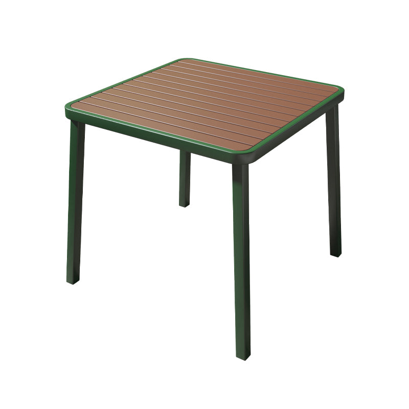 Outdoor Contemporary Coffee Table Metal Frame Rectangle  Dining Table