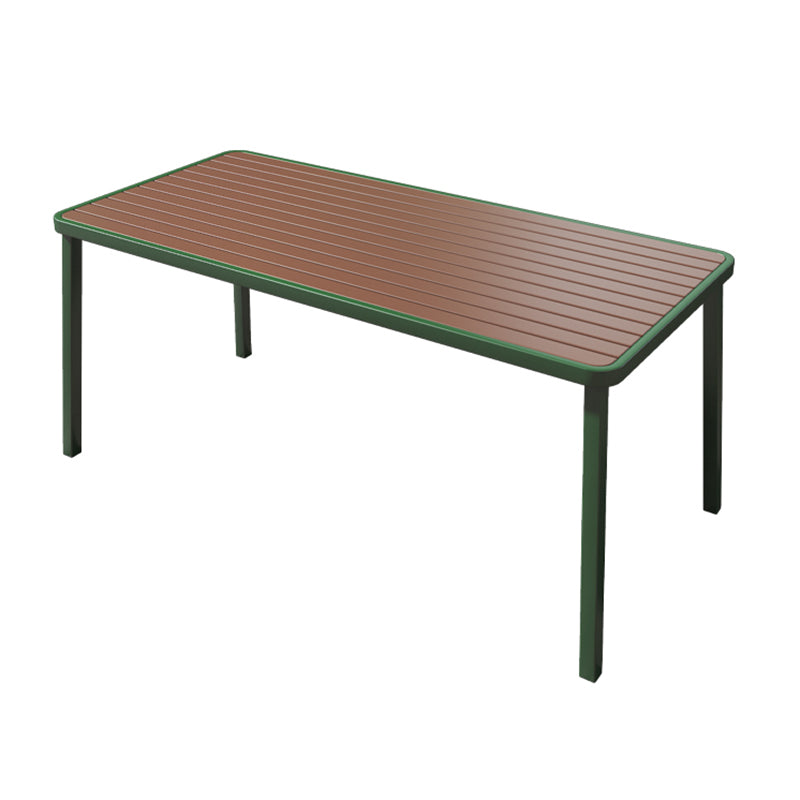 Outdoor Contemporary Coffee Table Metal Frame Rectangle  Dining Table