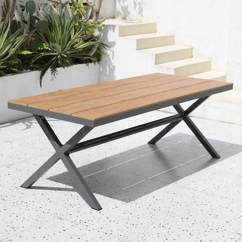 Contemporary Aluminum Frame Coffee Table Outdoor Dining Table