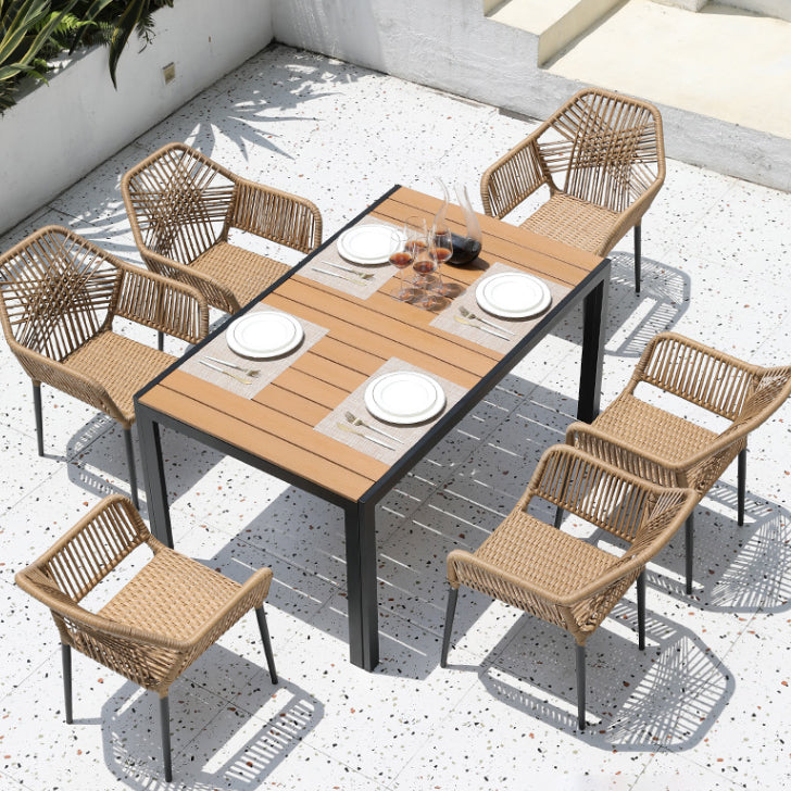 Contemporary Aluminum Frame Coffee Table Outdoor Dining Table