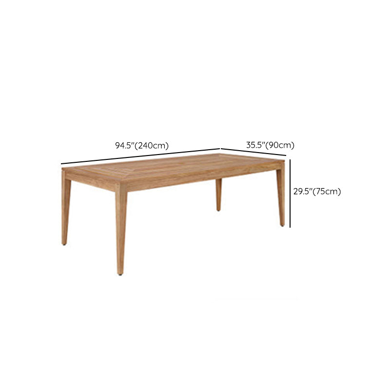 Contemporary Solid Wood Coffee Table Teak Wood Outdoor Dining Table