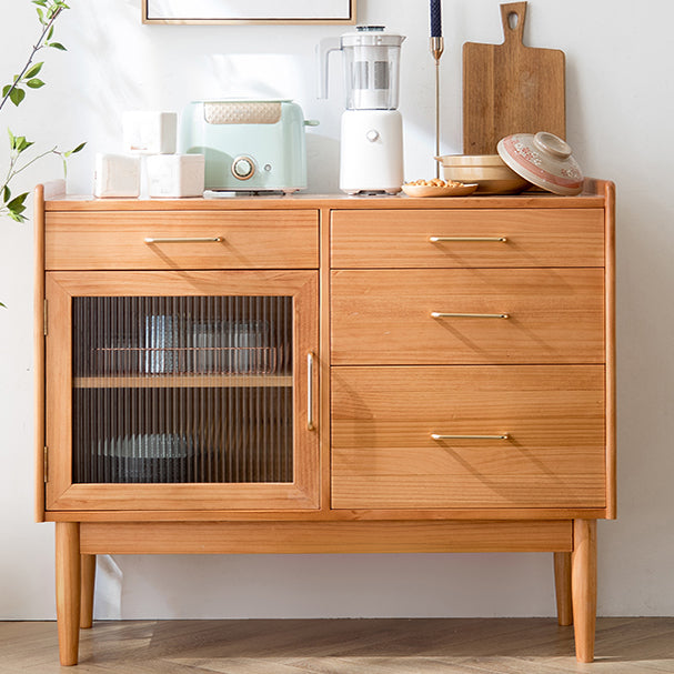 Dining Room Contemporary Side Board with Drawers and Storage