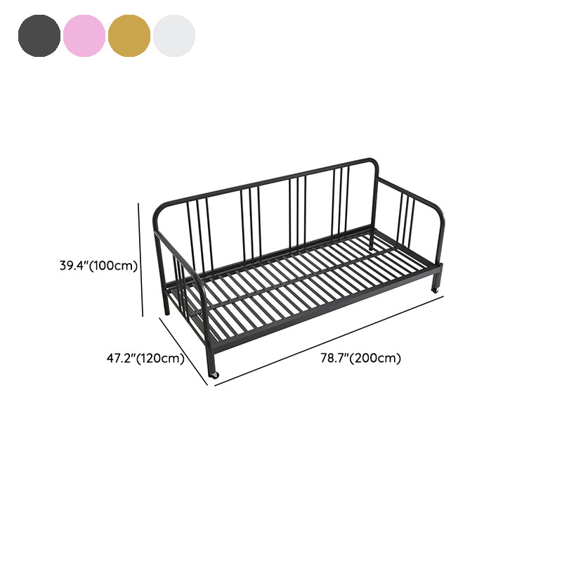 Industrial Metal Daybed 39.37 Inches Tall Open Frame Iron Daybed