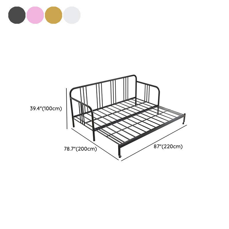 Industrial Metal Daybed 39.37 Inches Tall Open Frame Iron Daybed