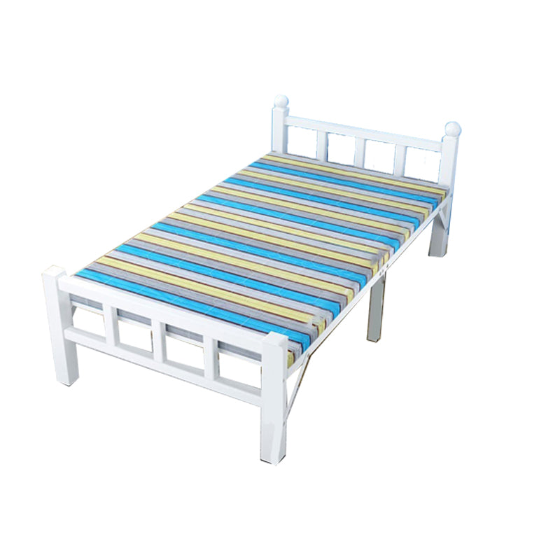 Scandinavian Style Standard Bed Metal Slat Headboard Kids Bed