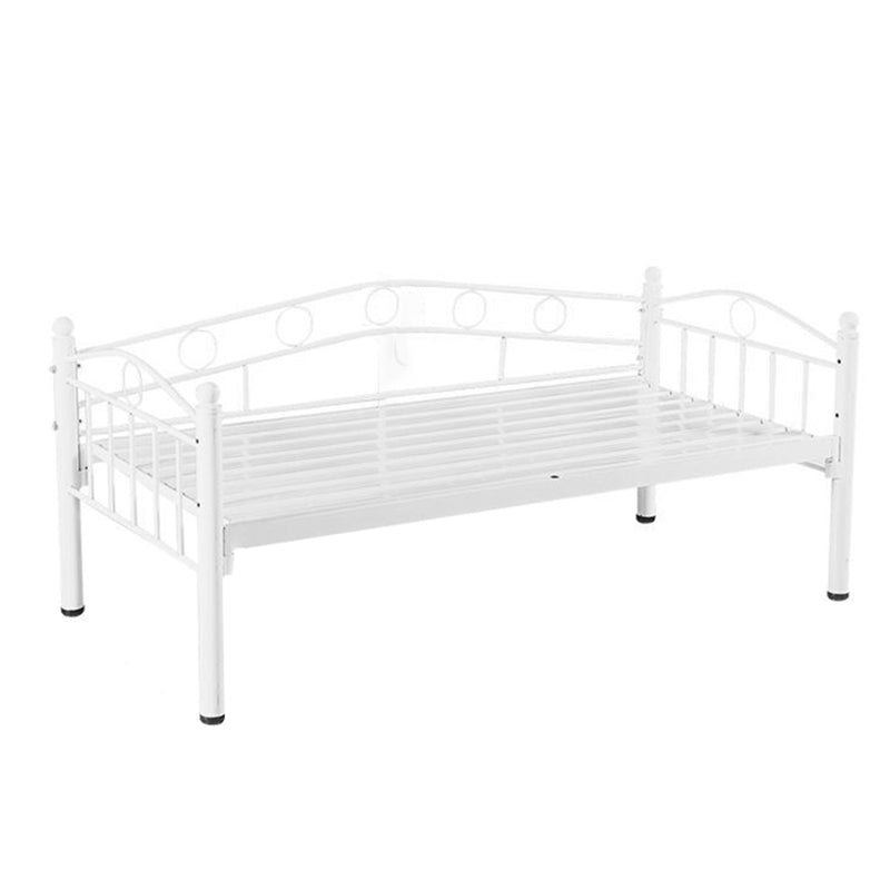 Scandinavian Style Open-Frame Kid Bed Ironcraft Daybed in White