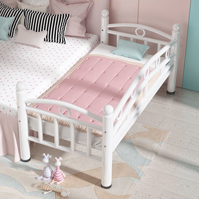 Scandinavian Style Open-Frame Kid Bed Ironcraft Daybed in White