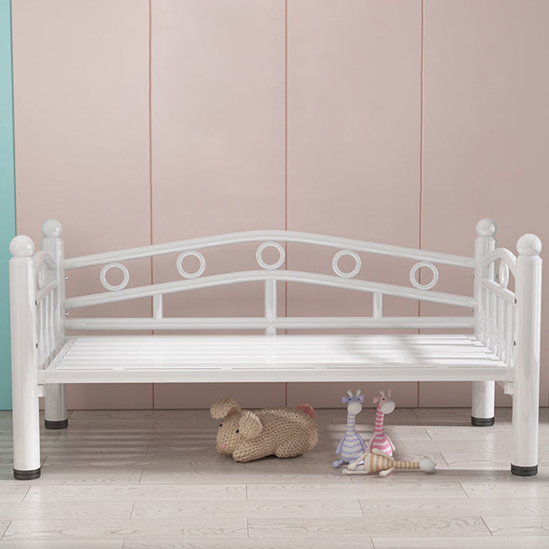 Scandinavian Style Open-Frame Kid Bed Ironcraft Daybed in White