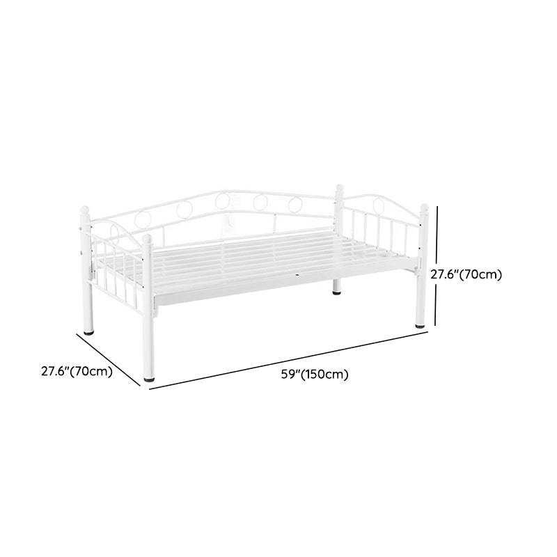 Scandinavian Style Open-Frame Kid Bed Ironcraft Daybed in White