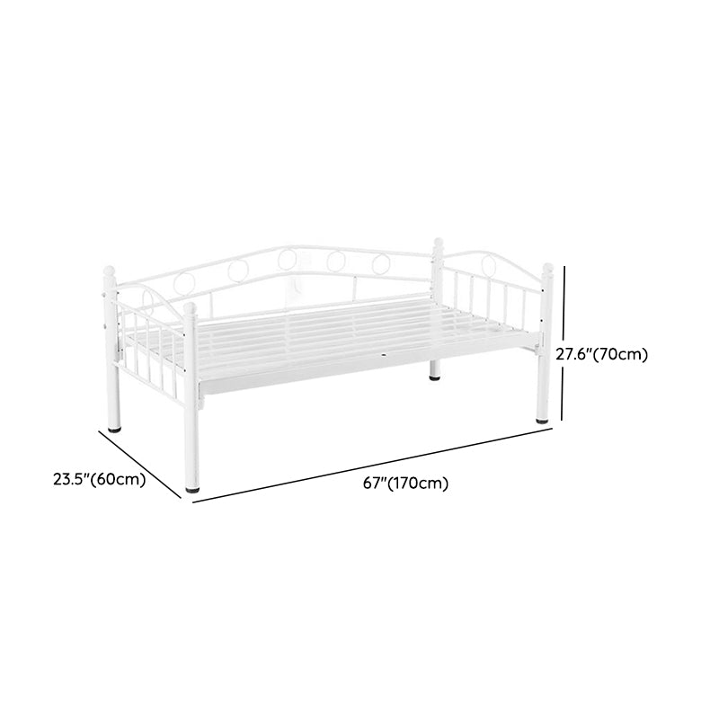 Scandinavian Style Open-Frame Kid Bed Ironcraft Daybed in White