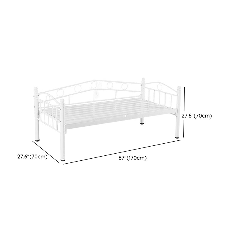 Scandinavian Style Open-Frame Kid Bed Ironcraft Daybed in White