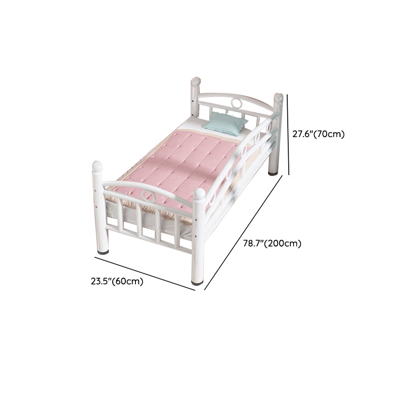 Scandinavian Style Open-Frame Kid Bed Ironcraft Daybed in White