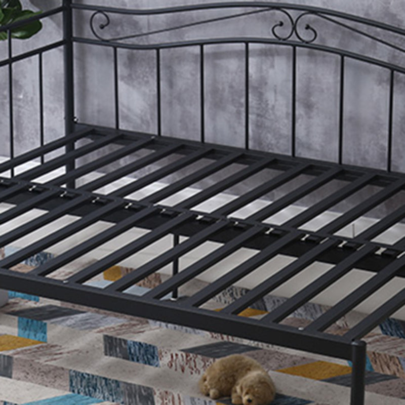 Industrial No Theme Metal Kid Bed Black /white Standard Daybed