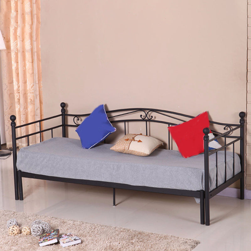 Industrial No Theme Metal Kid Bed Black /white Standard Daybed