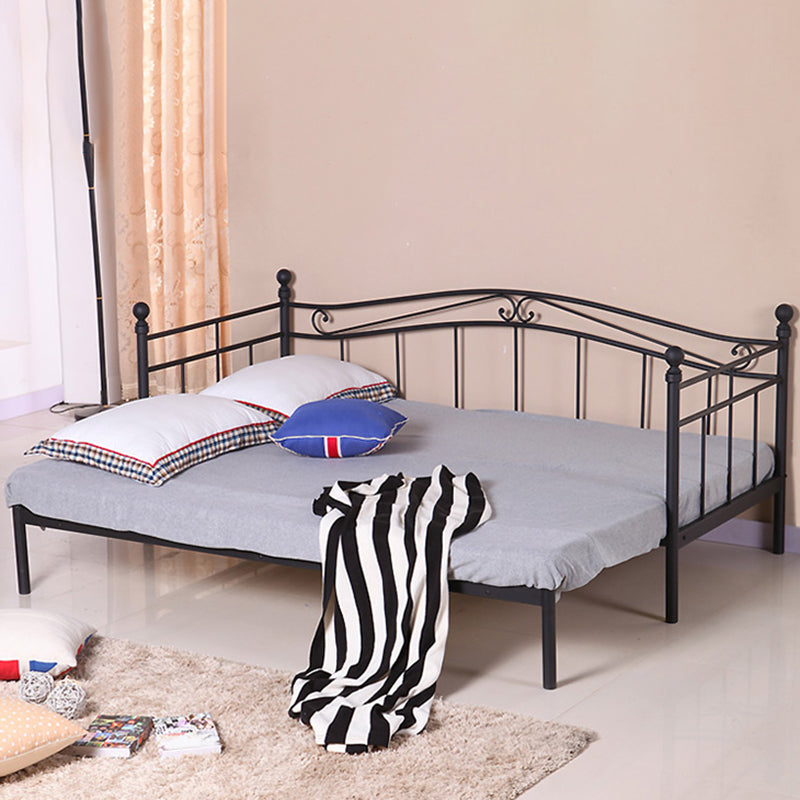 Industrial No Theme Metal Kid Bed Black /white Standard Daybed