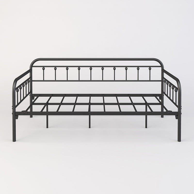 35.43"H Industrial Style Black Kid Bed Iron Frame Indoor Daybed