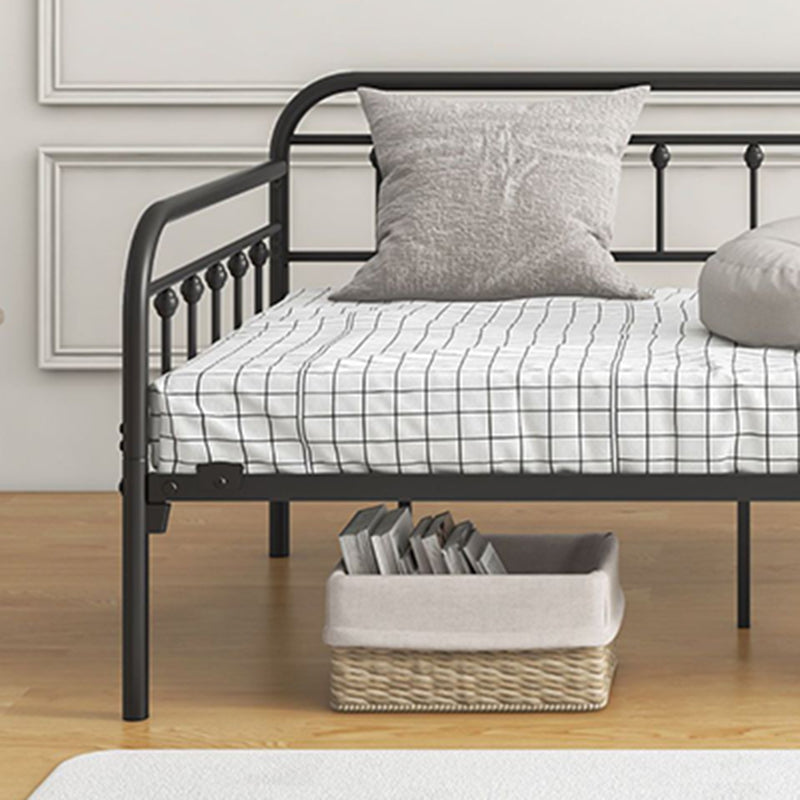 35.43"H Industrial Style Black Kid Bed Iron Frame Indoor Daybed