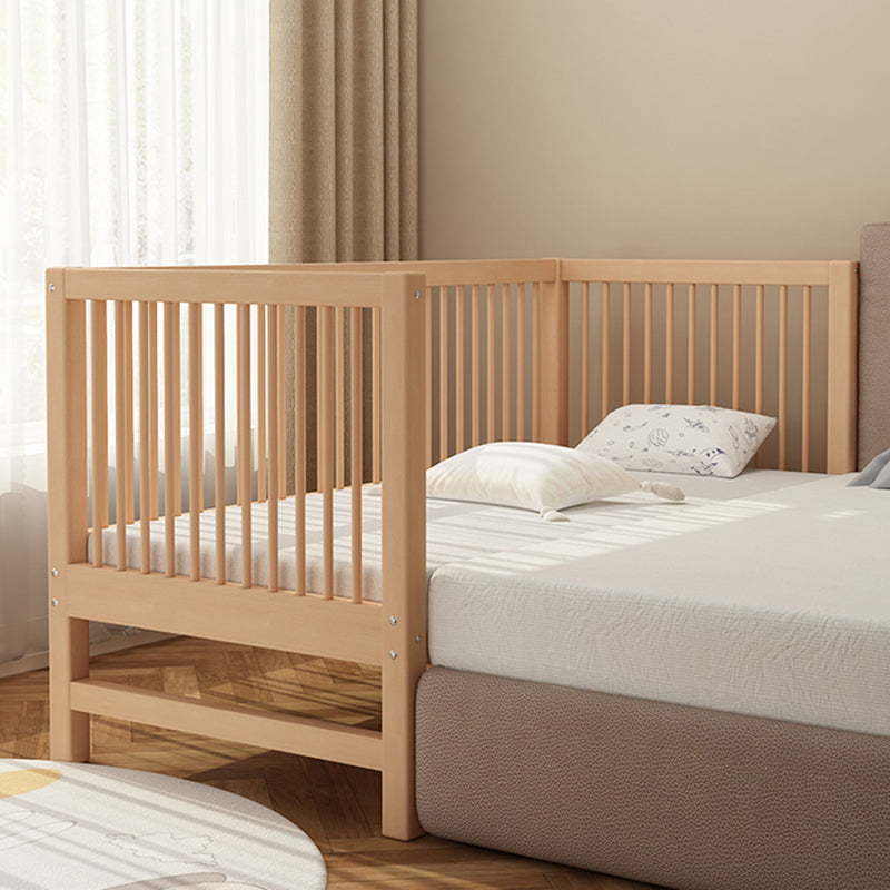 Farmhouse Standard Bed with Detachable Guardrails in Natural