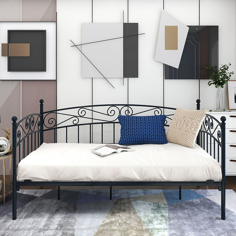 Twin Size Open-Frame Bed Contemporary Metal Wire-Grid Daybed