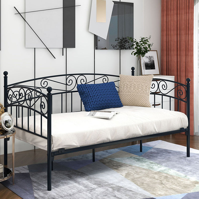 Twin Size Open-Frame Bed Contemporary Metal Wire-Grid Daybed