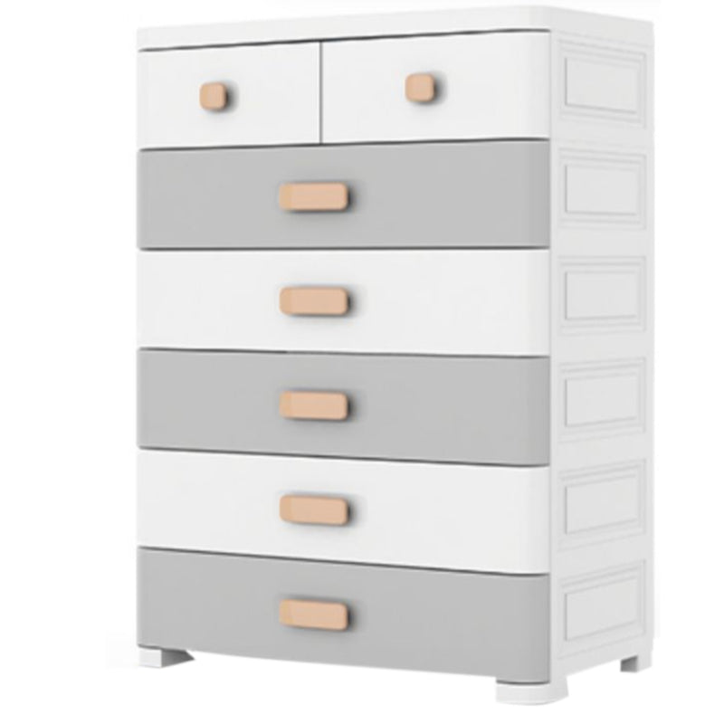 Modern Plastic Kids Dressers Vertical Nursery Dresser with Drawers for Home