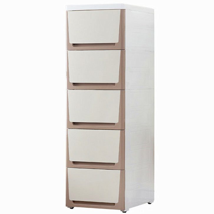 Scandinavian Vertical Kids Dresser Set Plastic Nursery Dresser with Drawers for Bedroom