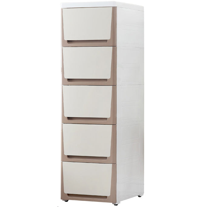 Scandinavian Vertical Kids Dresser Set Plastic Nursery Dresser with Drawers for Bedroom