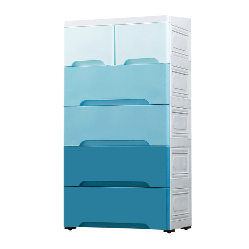 Modern Kids Dressers Vertical Plastic Nursery Dresser with Drawers