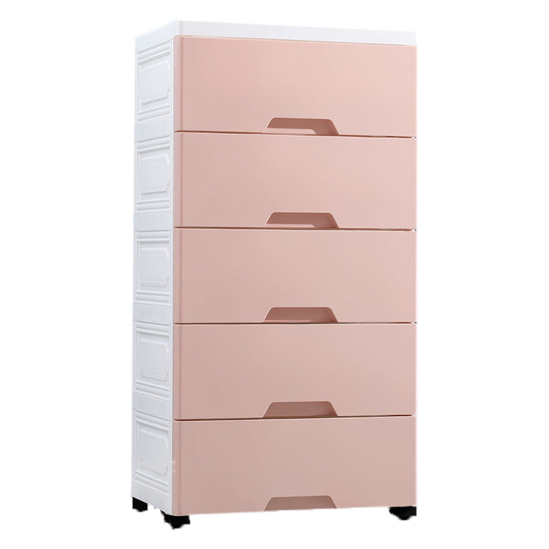 Modern Kids Dressers Vertical Plastic Nursery Dresser with Drawers