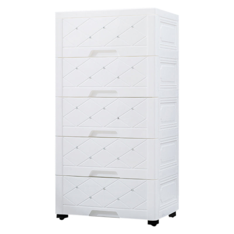 Modern Kids Dressers Vertical Plastic Nursery Dresser with Drawers