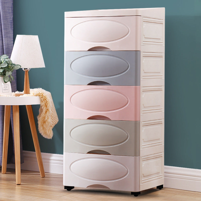 Modern Kids Dressers Vertical Plastic Nursery Dresser with Drawers