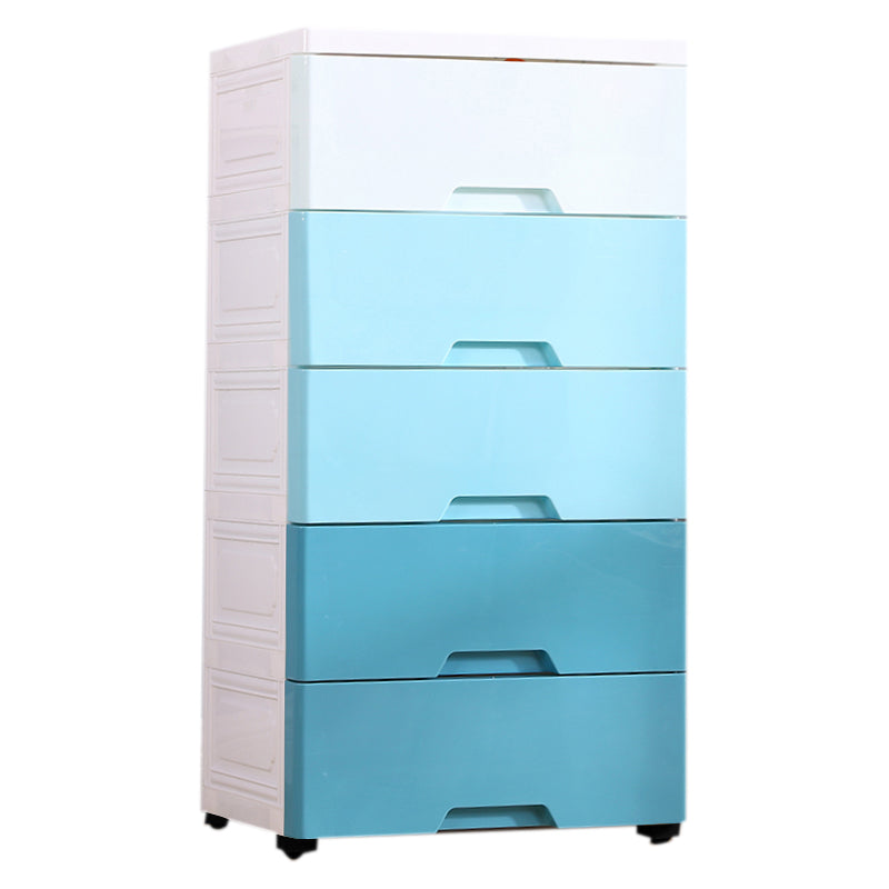 Modern Kids Dressers Vertical Plastic Nursery Dresser with Drawers