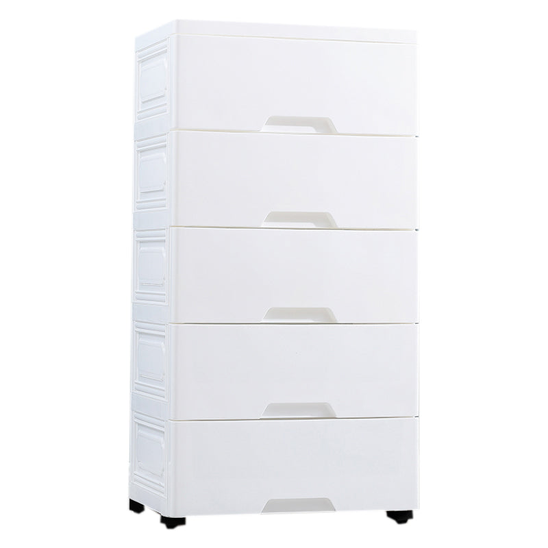 Modern Kids Dressers Vertical Plastic Nursery Dresser with Drawers