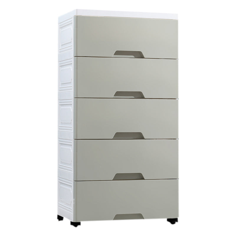 Modern Kids Dressers Vertical Plastic Nursery Dresser with Drawers