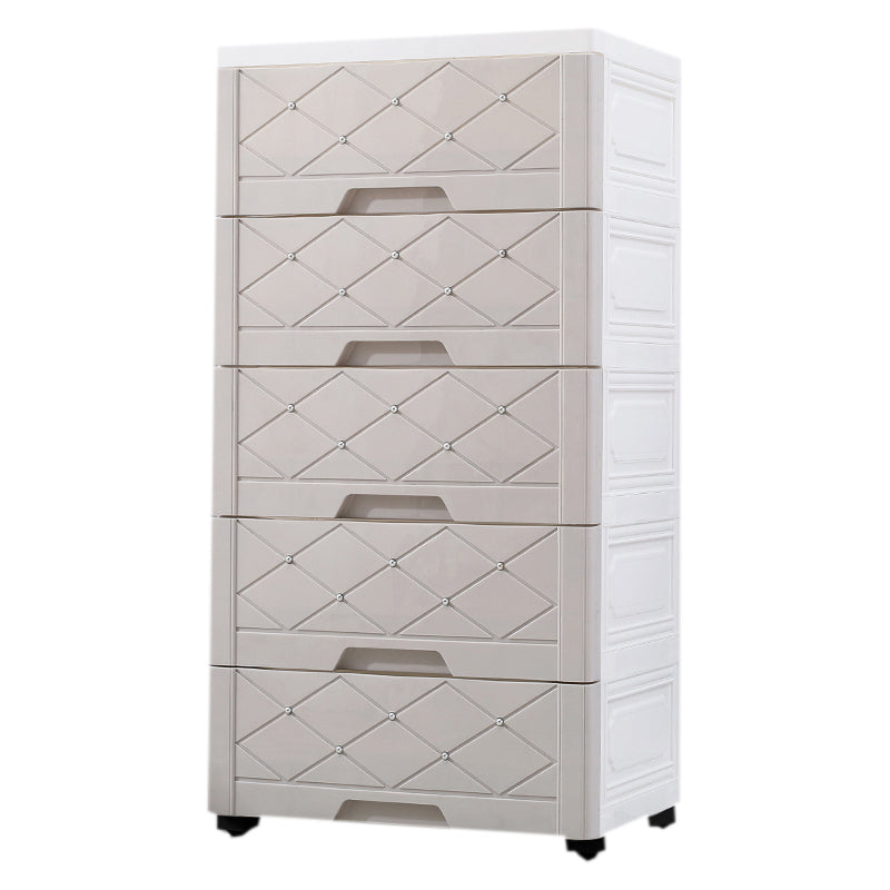 Modern Kids Dressers Vertical Plastic Nursery Dresser with Drawers